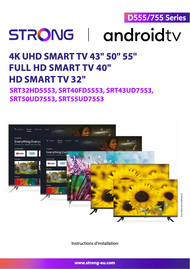 Page 1 de la notice Manuel utilisateur Strong SRT 50UD7553