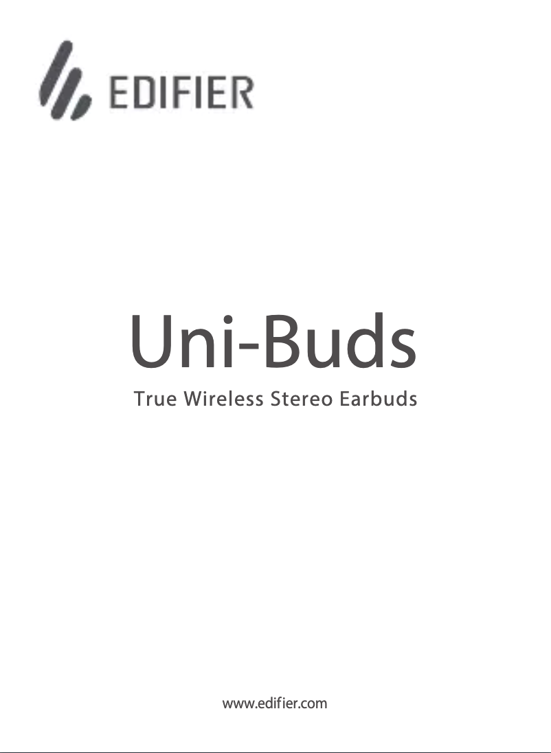 Page 1 de la notice Manuel utilisateur Edifier Uni-Buds