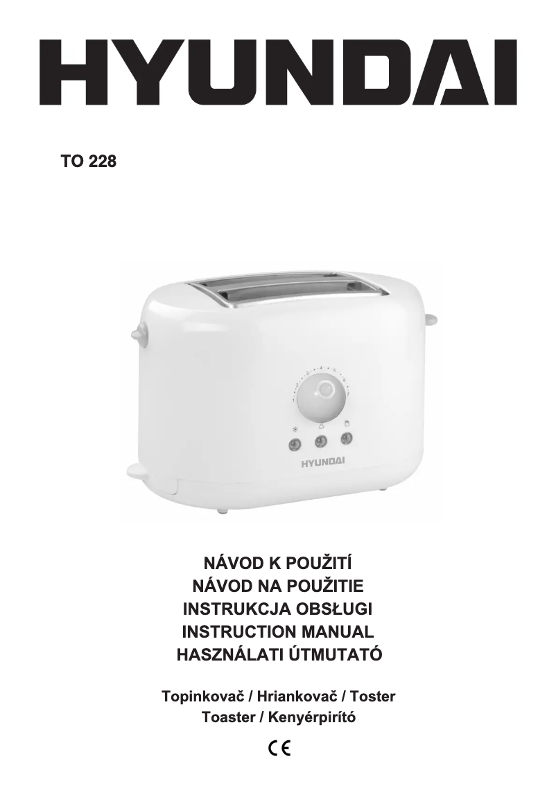 Page 1 de la notice Manuel utilisateur Hyundai TO 228