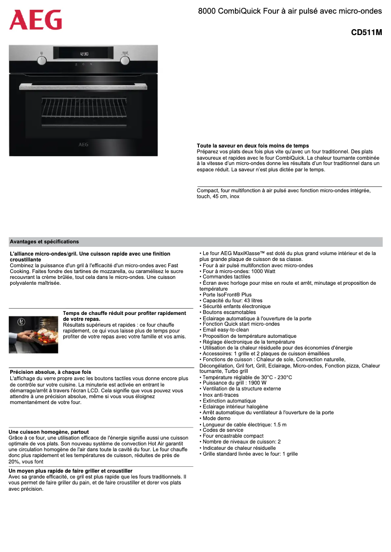 Image de la première page du manuel de l'appareil CD511M