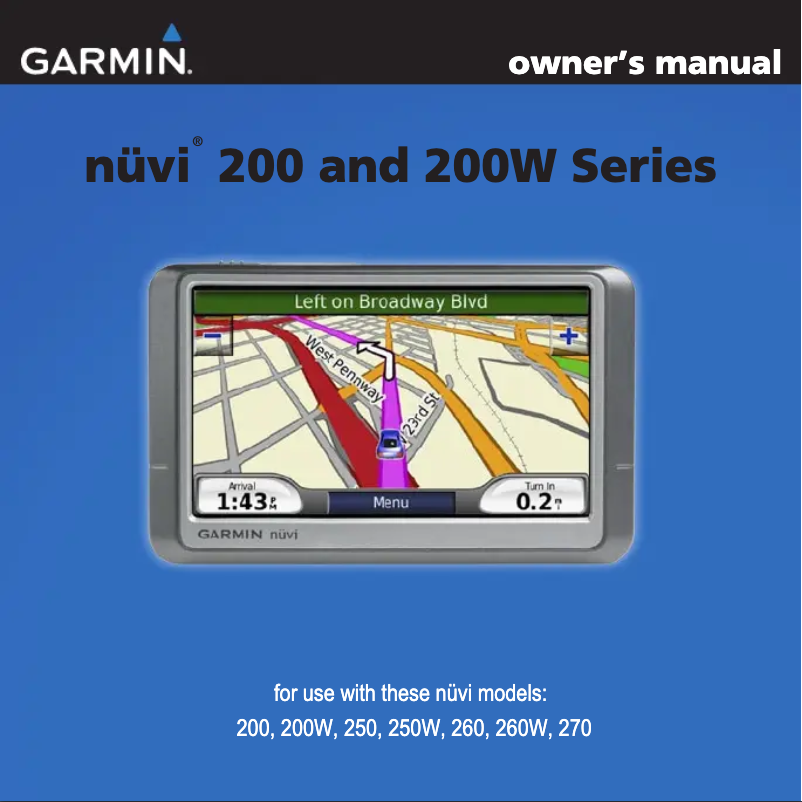 Page n°1 - Manuel utilisateur Garmin nuvi 2507