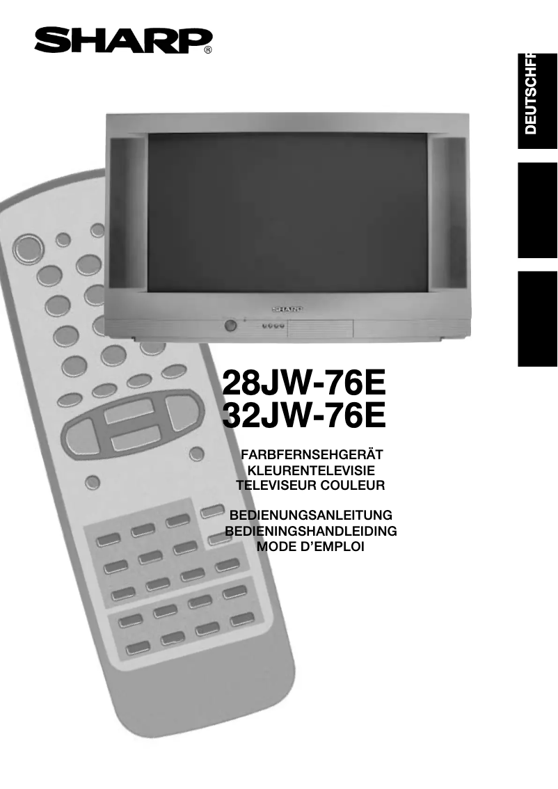 Page 1 de la notice Manuel utilisateur Sharp 32JW-76E