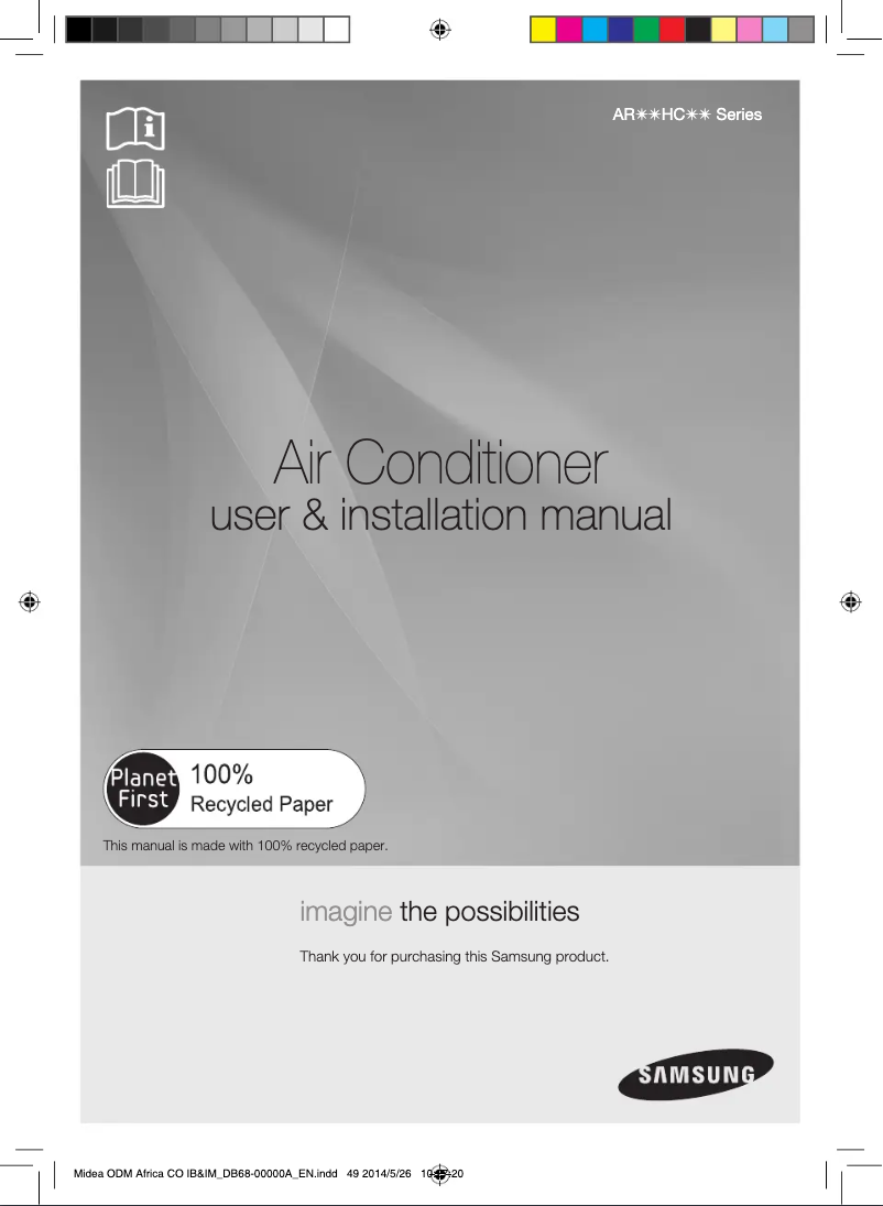 Page 1 de la notice Manuel utilisateur Samsung AR24HCFQAWKX