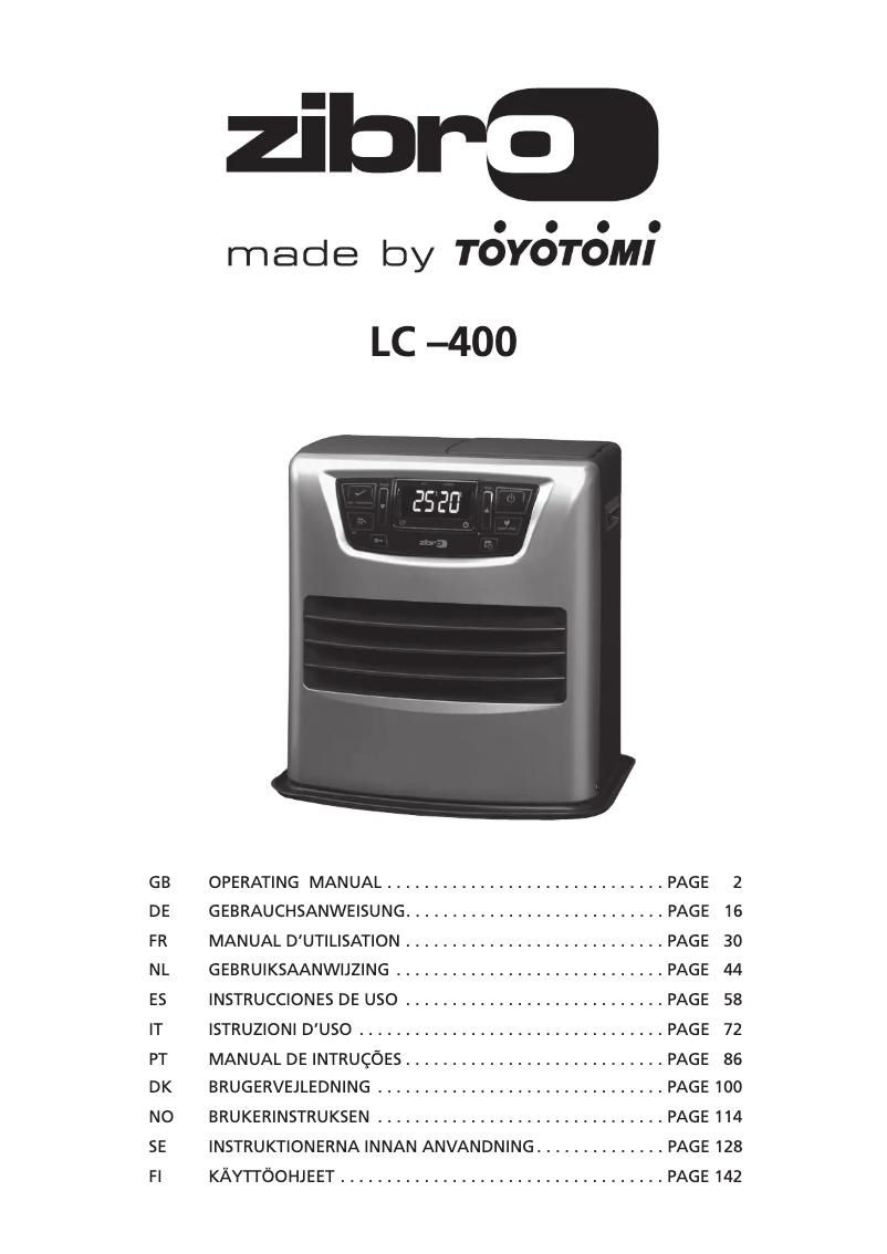 Image de la première page du manuel de l'appareil LC 400