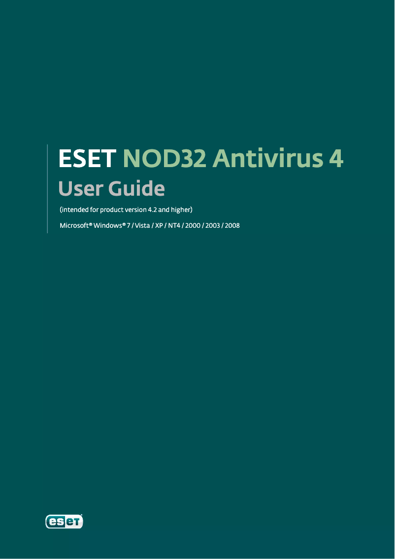 Page n°1 - Manuel utilisateur ESET EAVB-N1C-25-V4D