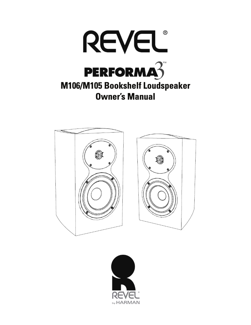 Page n°1 - Manuel utilisateur Revel Performa3 M105
