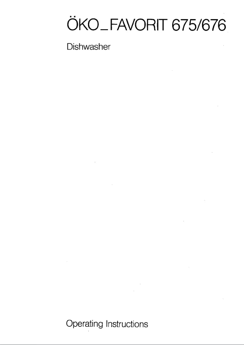 Image de la première page du manuel de l'appareil Favorit 675 W