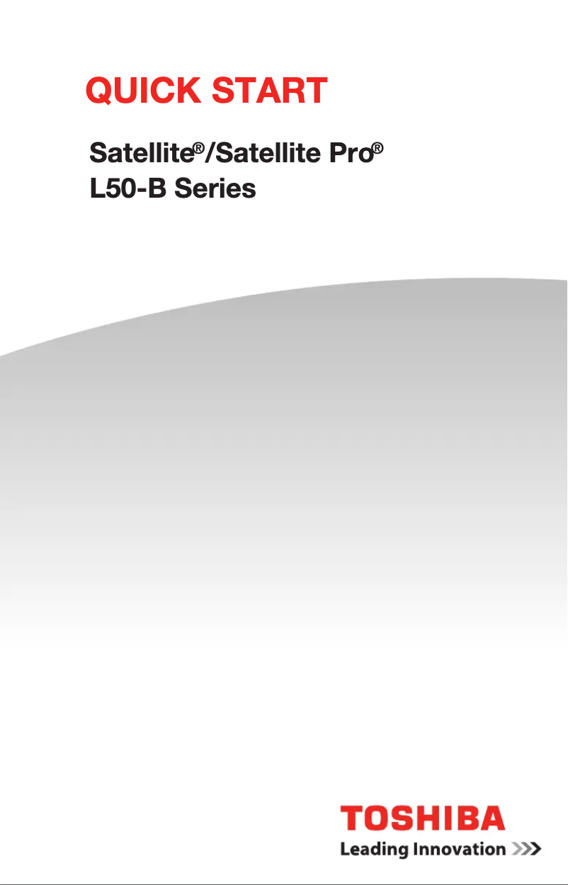Page 1 de la notice Manuel utilisateur Toshiba Satellite L55