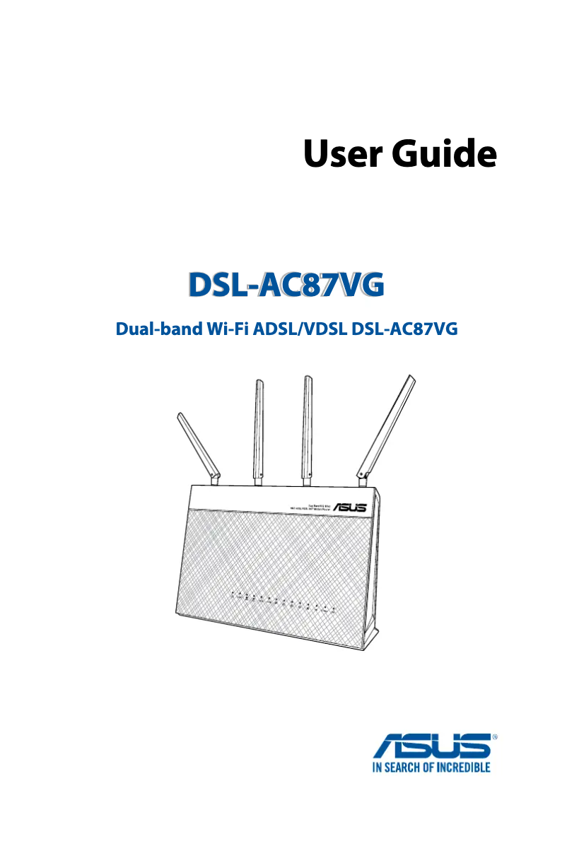 Page 1 de la notice Manuel utilisateur Asus DSL-AC87VG