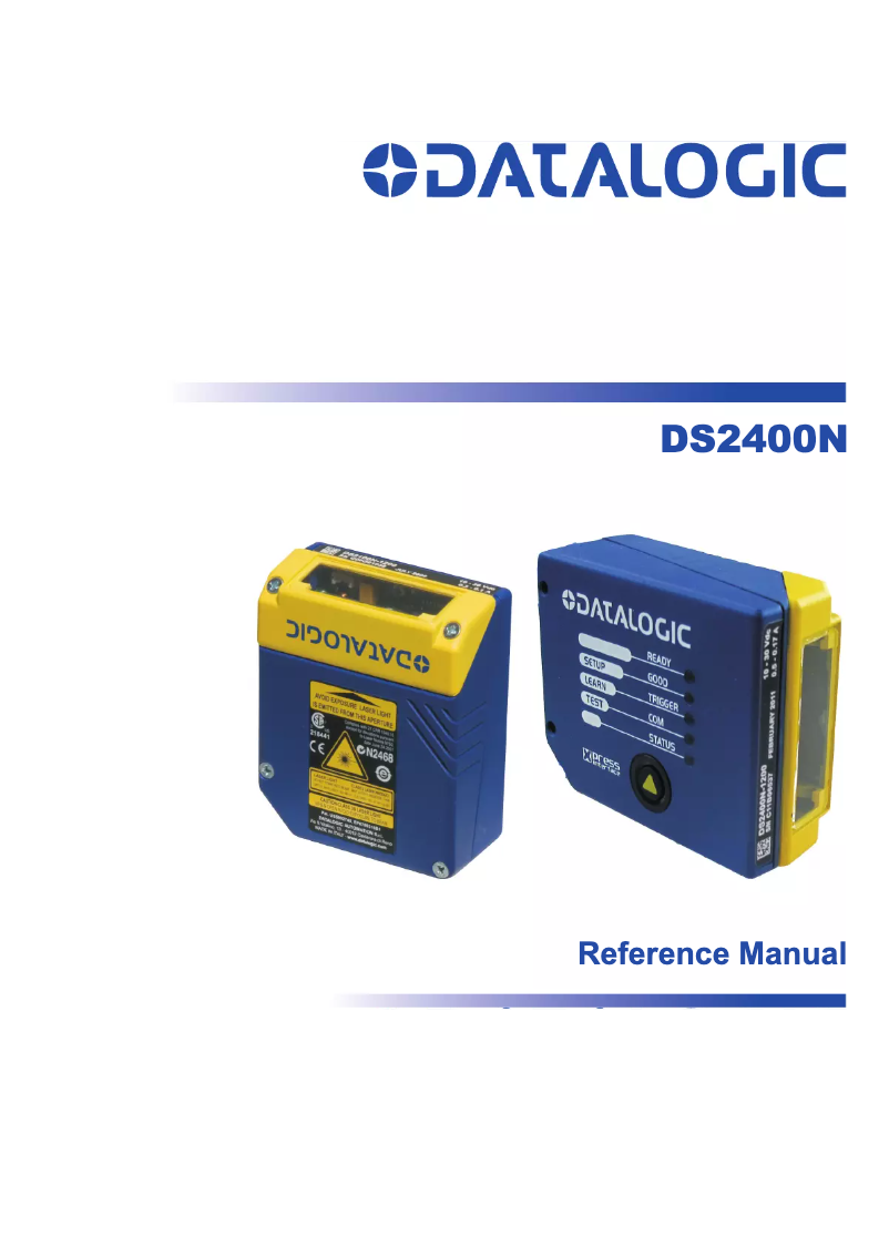 Page n°1 - Manuel utilisateur Datalogic DS2400N