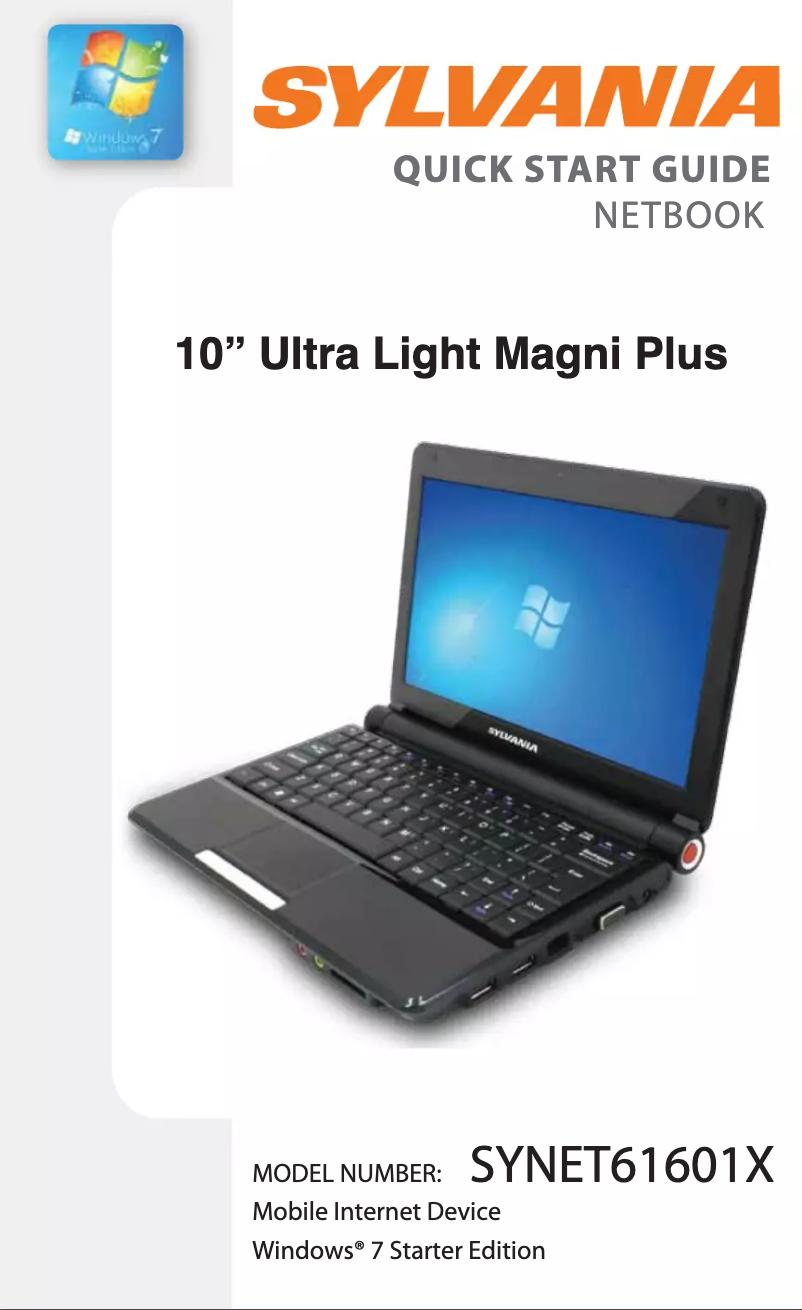 Page 1 de la notice Manuel utilisateur Sylvania Magni Plus SYNET61601X