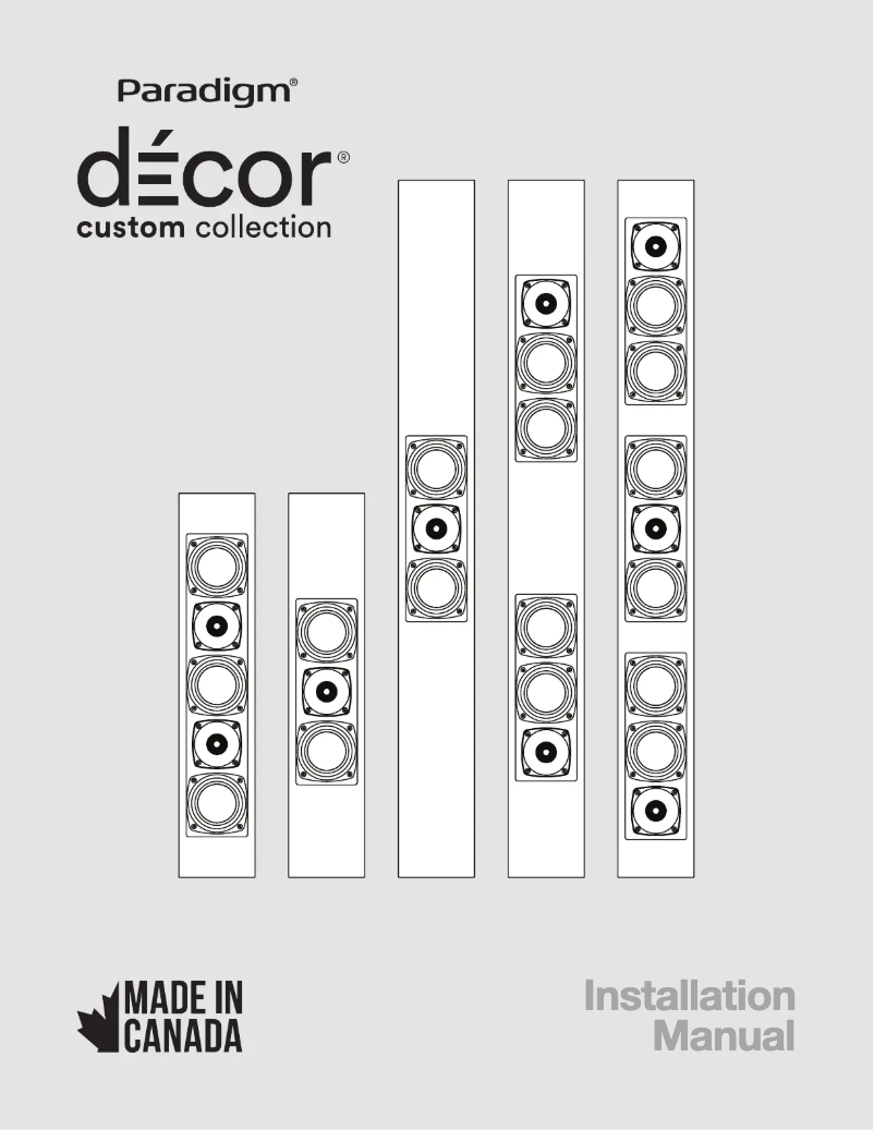 Image de la première page du manuel de l'appareil Decor 1S v2