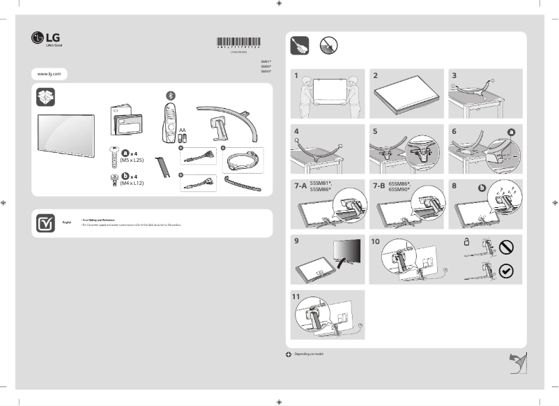 Page 1 de la notice Manuel utilisateur LG 65SM9000PPA