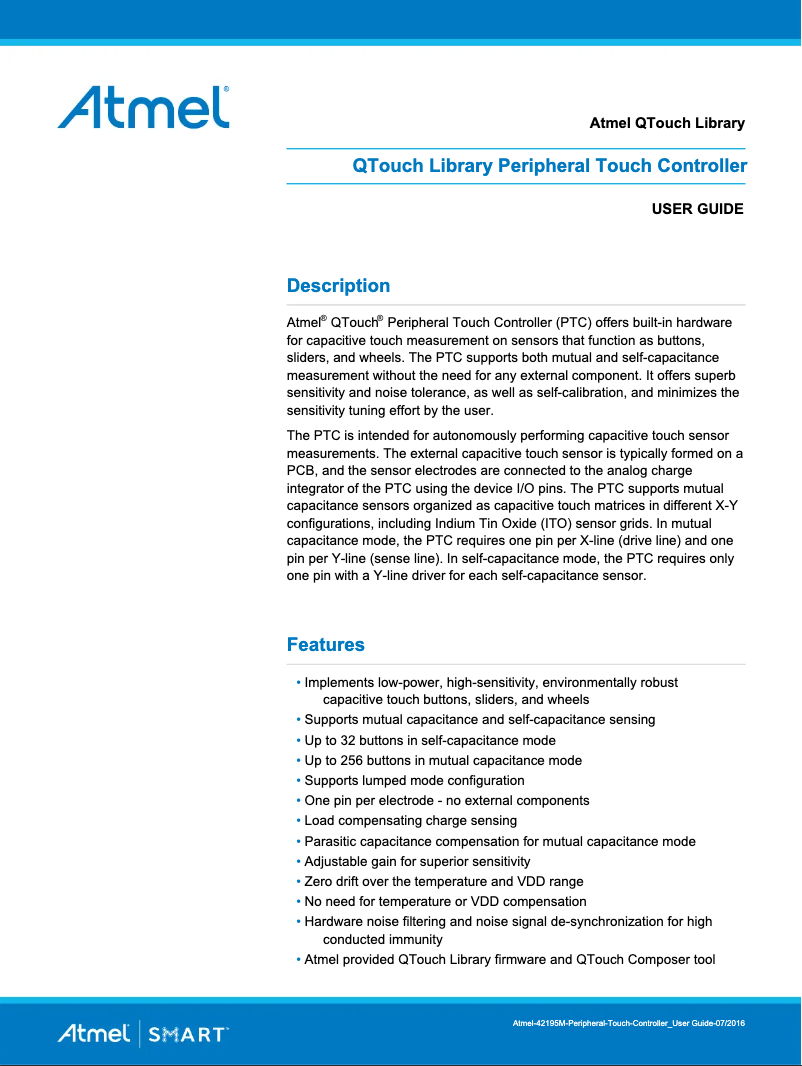 Page 1 de la notice Manuel utilisateur Microchip ATSAMDA1E16B