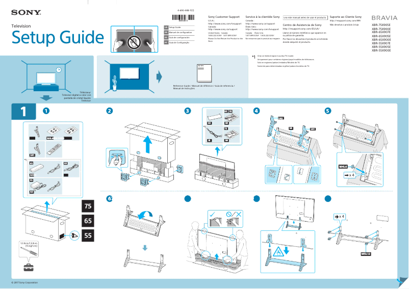 Page 1 de la notice Manuel utilisateur Sony XBR-55X905E