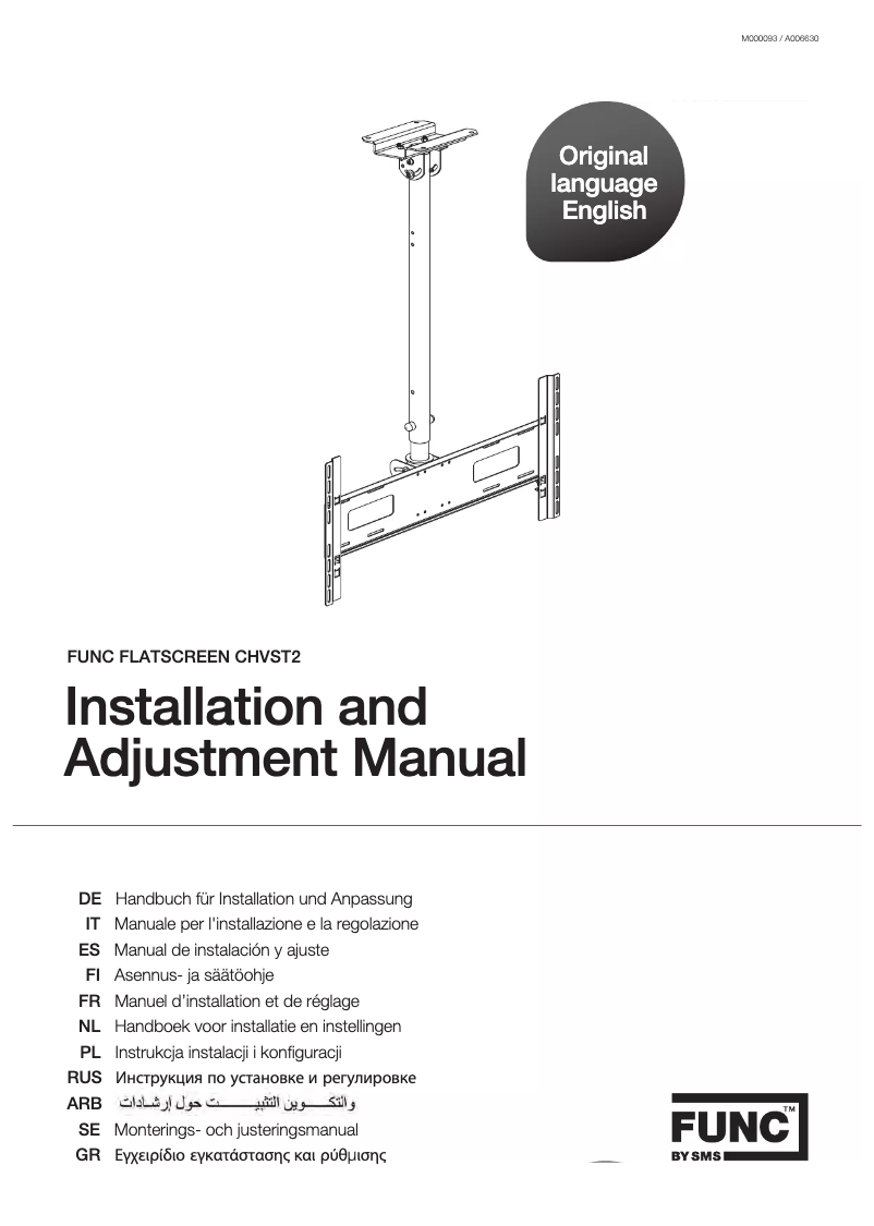 Page 1 de la notice Manuel utilisateur SMS Smart Media Solutions FUNC Flatscreen CH VST2
