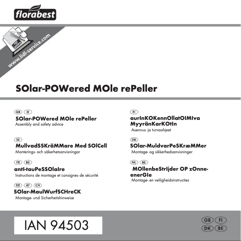 Page n°1 - Manuel utilisateur Florabest Z31049