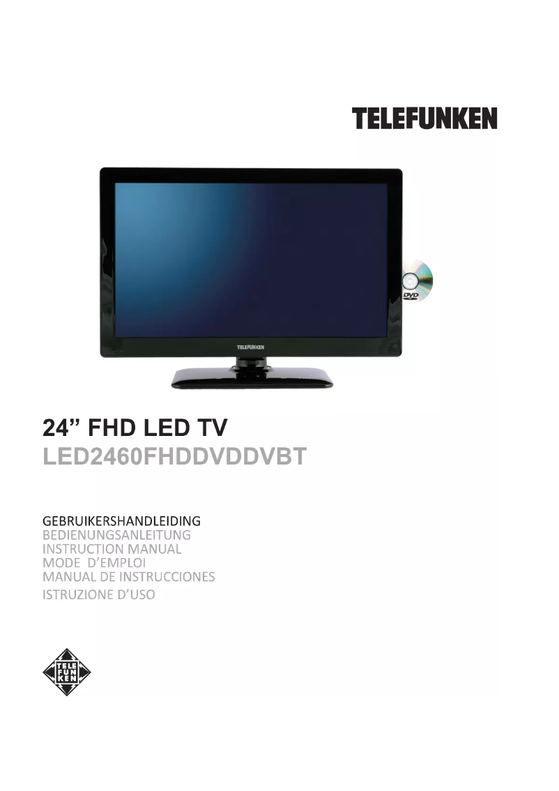 Image de la première page du manuel de l'appareil LED2460FHDDVDDVBT