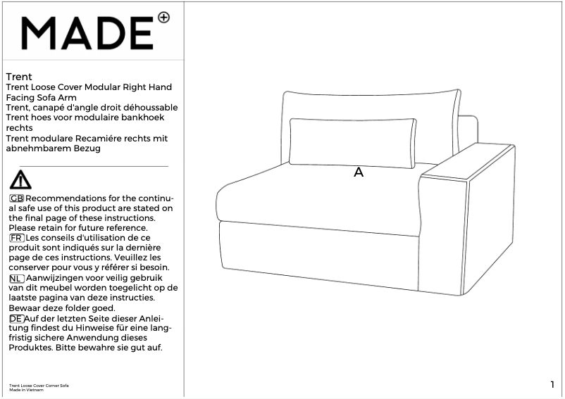 Image de la première page du manuel de l'appareil Trent