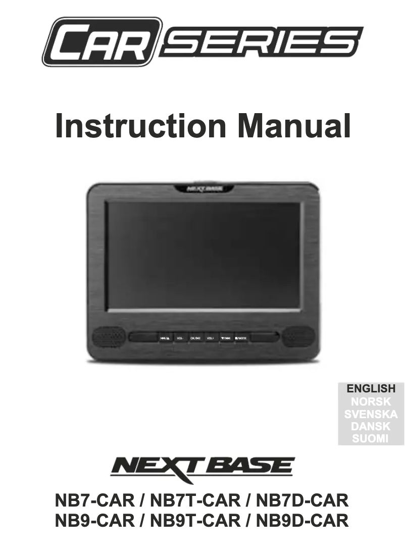 Page 1 de la notice Manuel utilisateur Nextbase NB9D-CAR