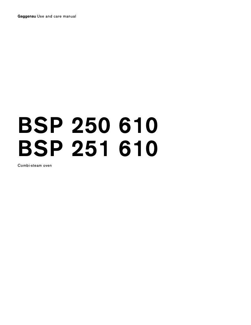 Image de la première page du manuel de l'appareil BSP250610