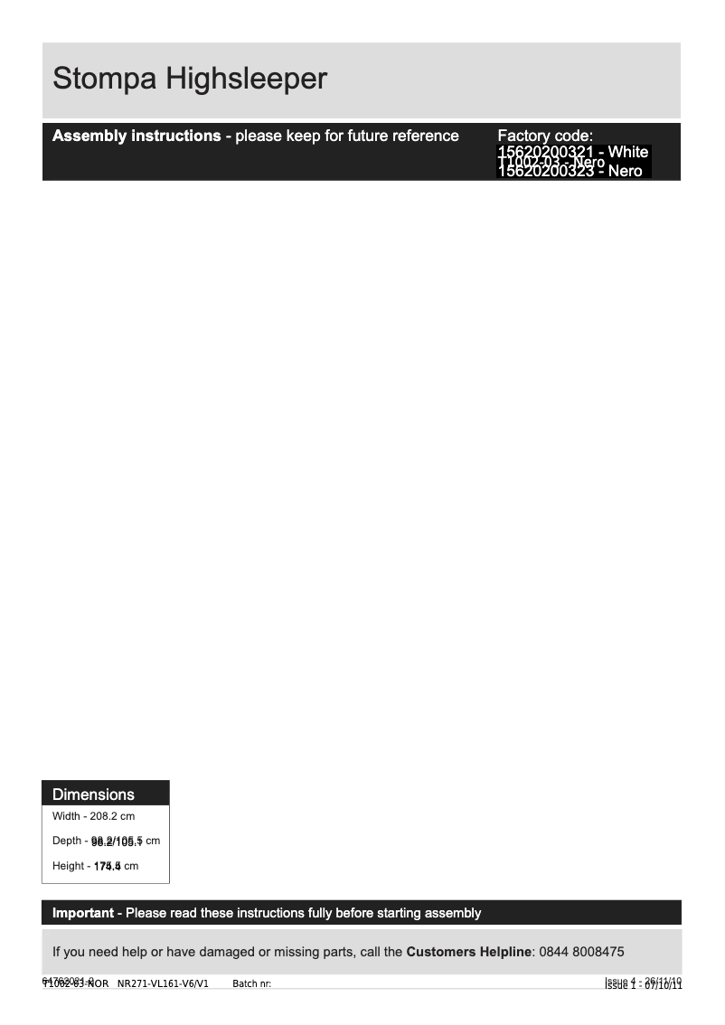 Page n°1 - Manuel utilisateur Stompa Uno nero