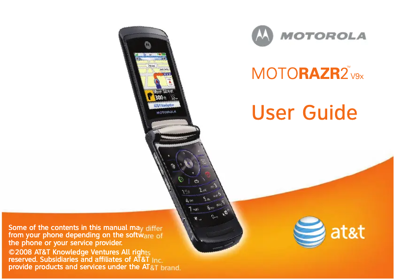 Page 1 de la notice Manuel utilisateur Motorola RAZR 2 V9x