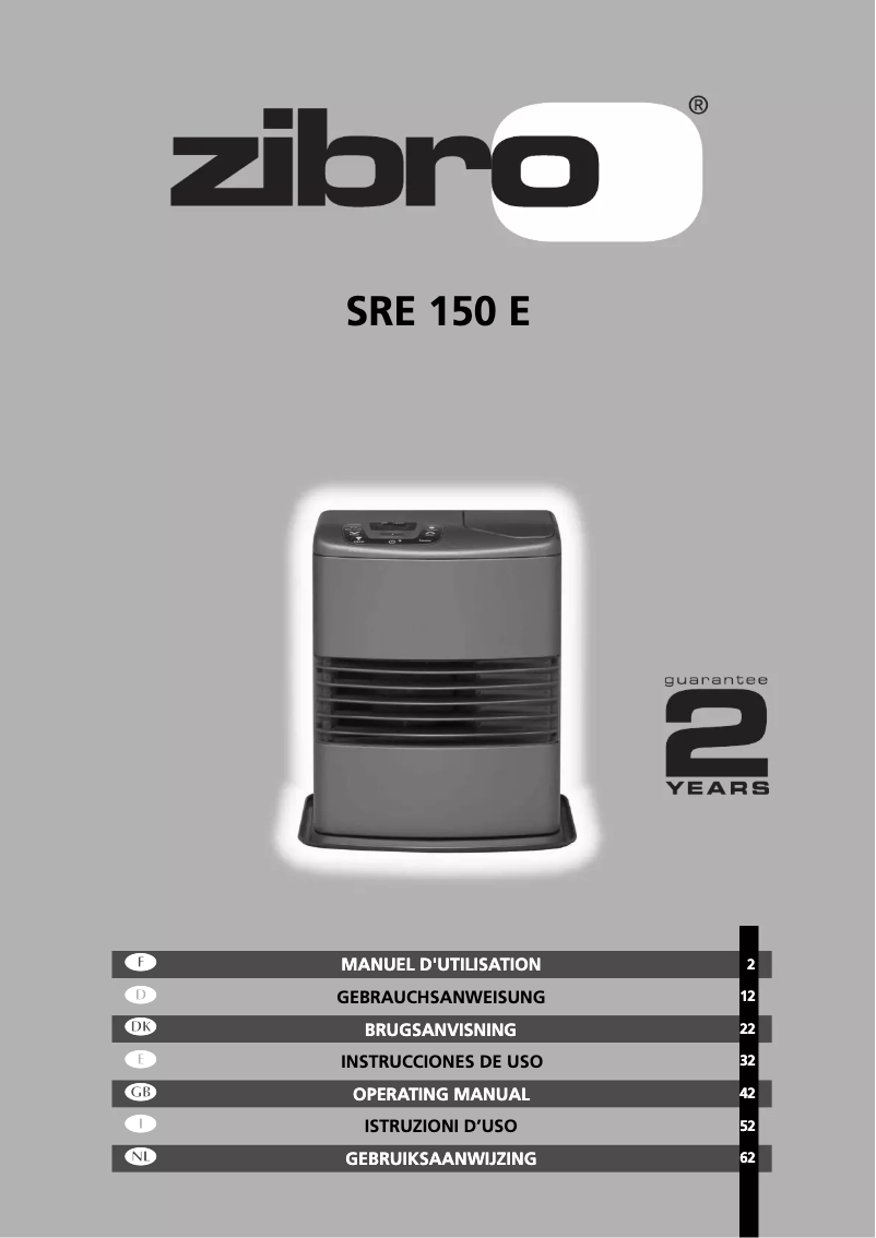 Page n°1 - Manuel utilisateur Zibro Kamin SRE 150 E