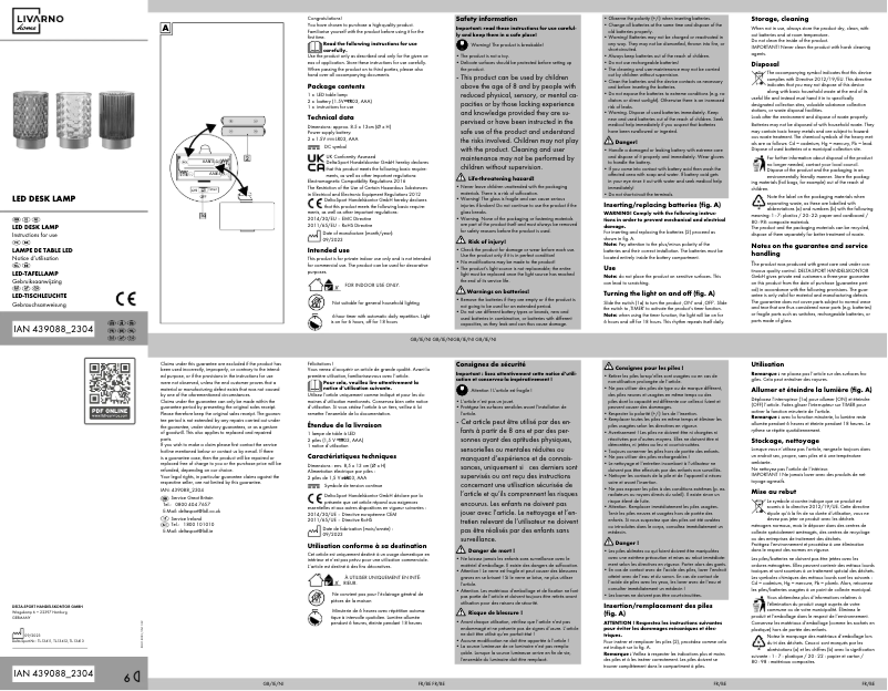 Image de la première page du manuel de l'appareil IAN 439088