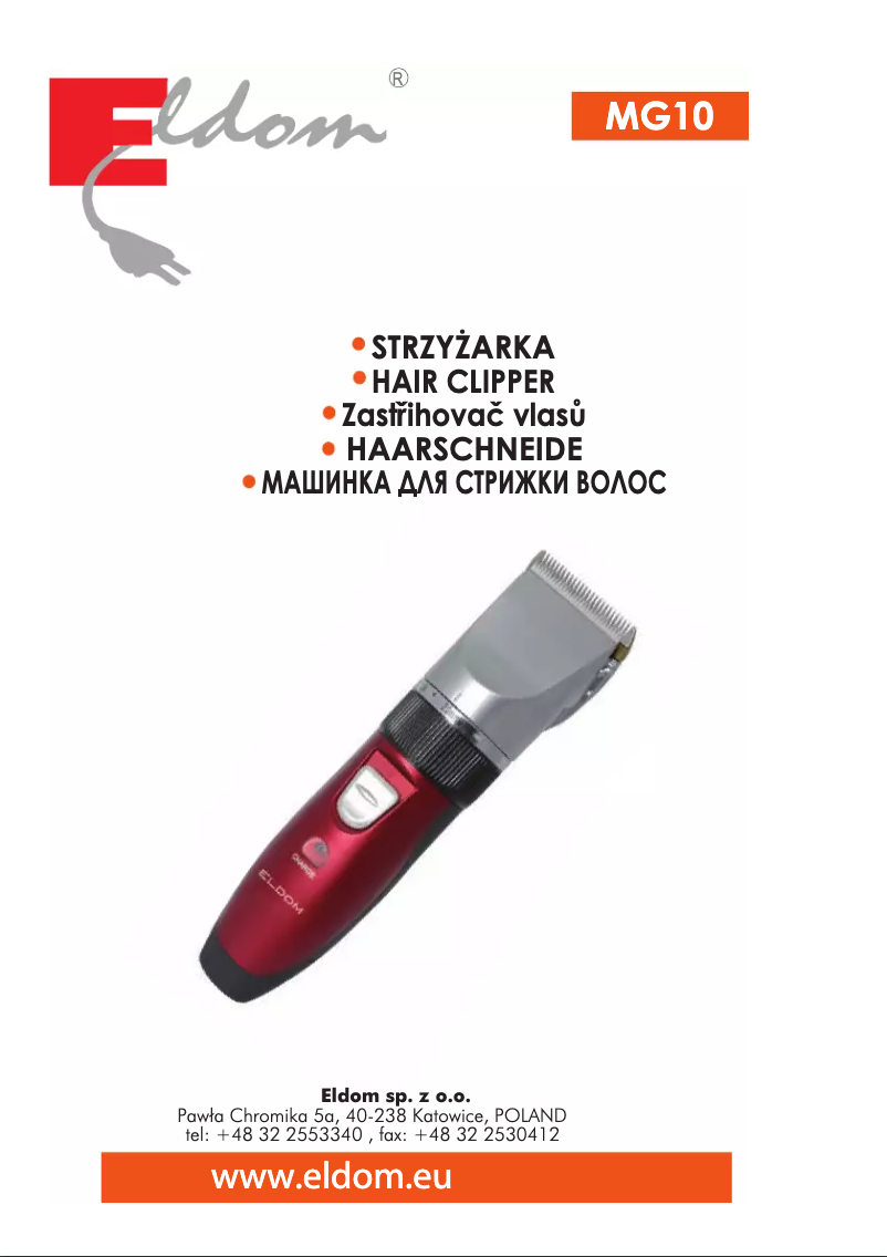 Page 1 de la notice Manuel utilisateur Eldom MG10