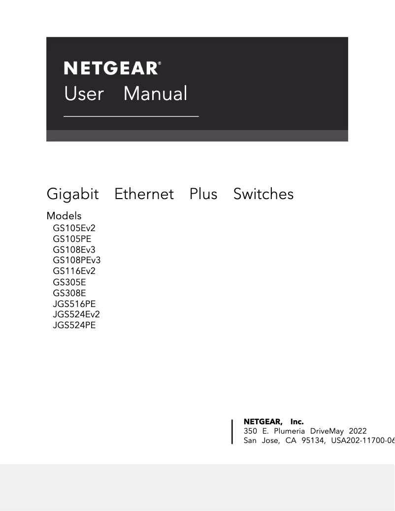 Page n°1 - Manuel utilisateur Netgear JGS524PE