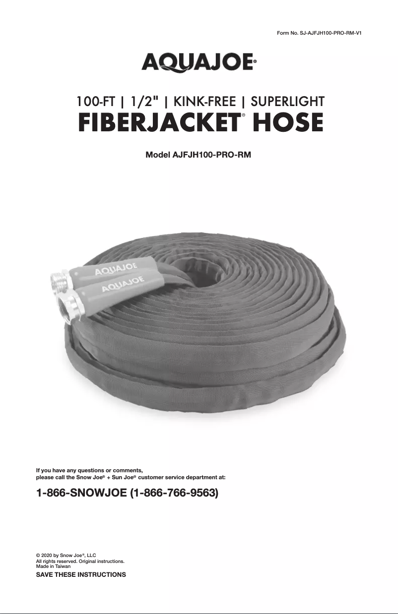 Página 1 del manual Manual de usuario Aqua Joe AJFJH100-PRO-RM