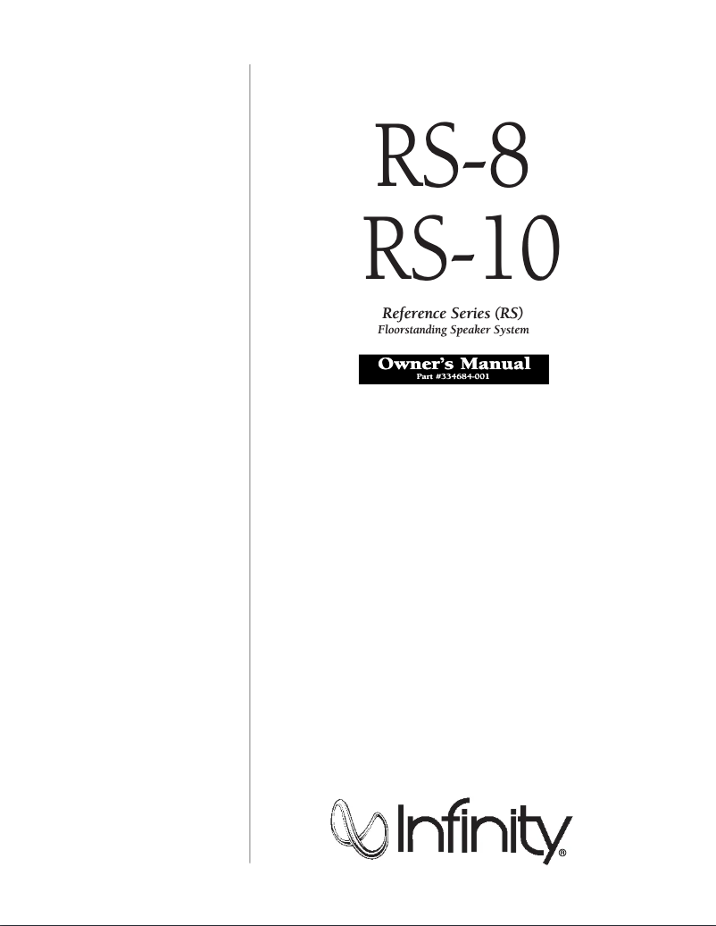 Page 1 de la notice Manuel utilisateur Infinity Reference RS-10