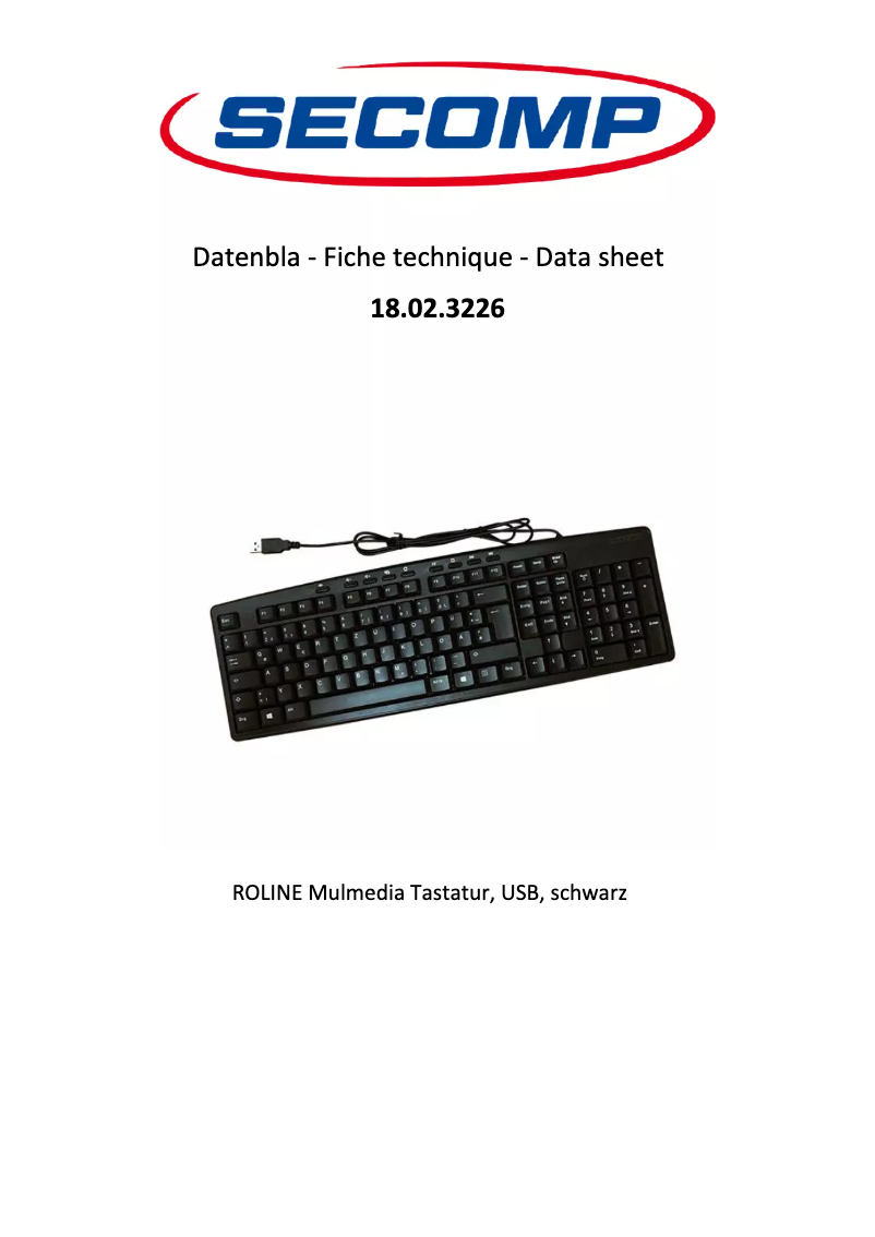 Page 1 de la notice Manuel utilisateur Roline 18.02.3226