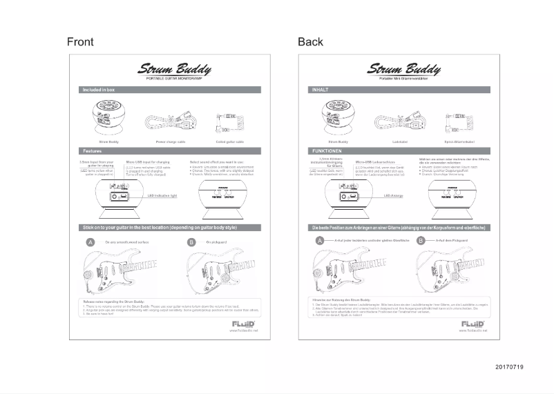 Página 1 del manual Manual de usuario Fluid Strum Buddy
