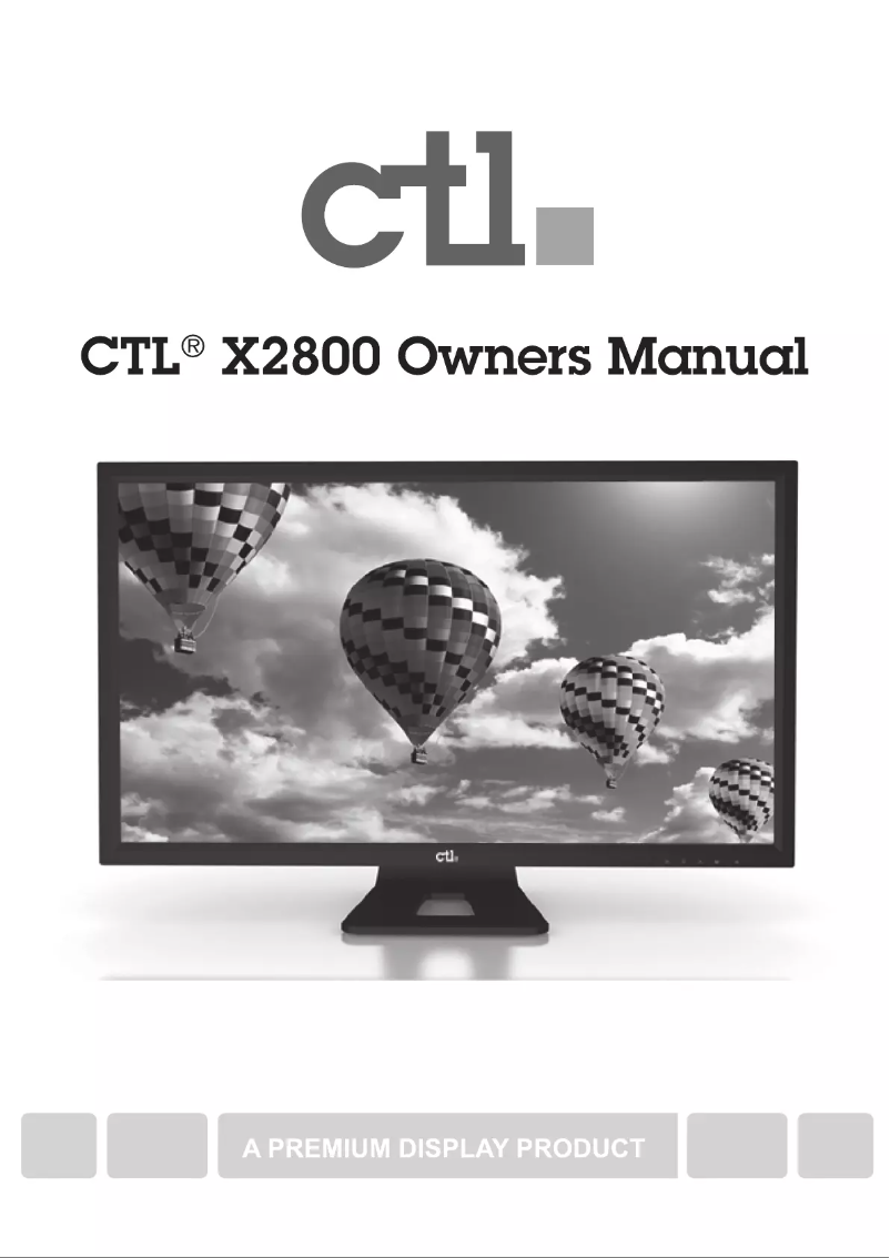 Page n°1 - Manuel utilisateur CTL MTX2800