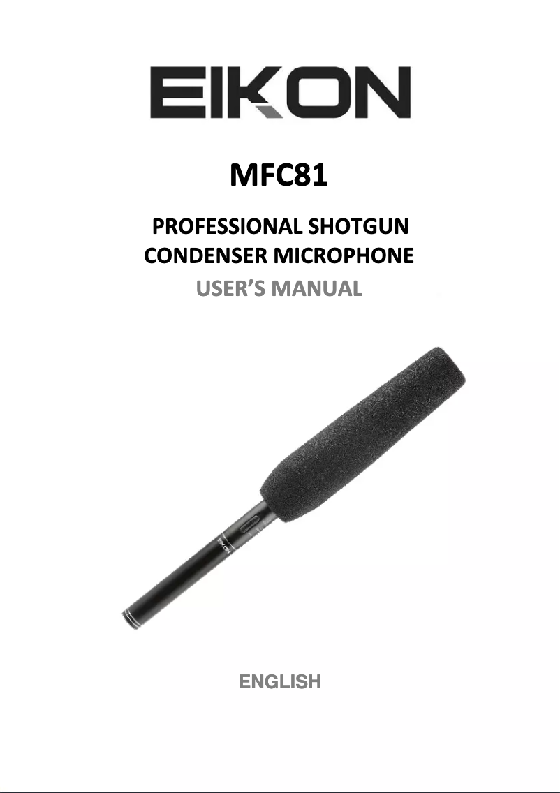 Page n°1 - Manuel utilisateur Eikon MFC81