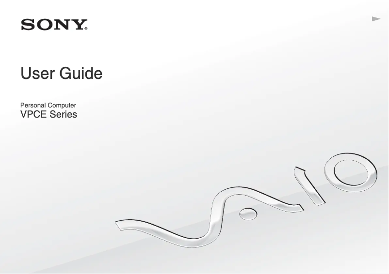 Page n°1 - Manuel utilisateur Sony Vaio VPCEA3HGX