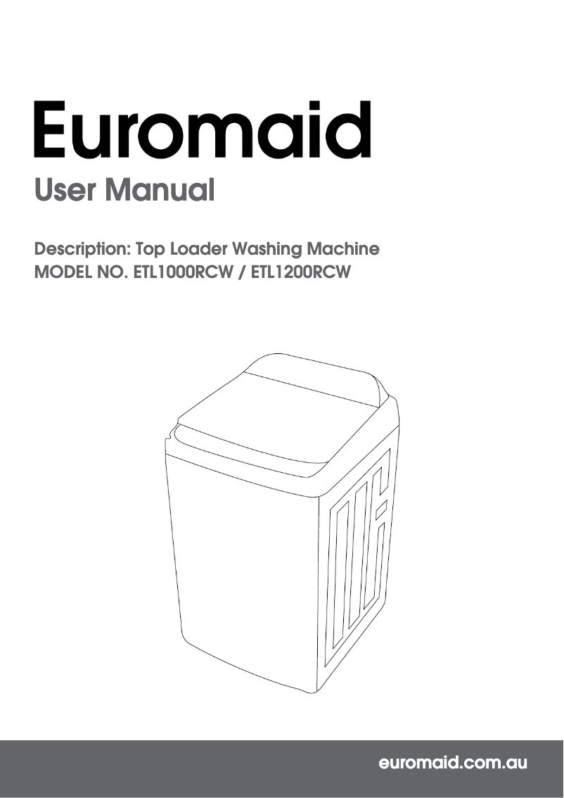 Page n°1 - Manuel utilisateur Euromaid ETL1200RCW