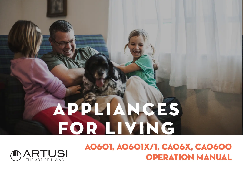 Page 1 de la notice Manuel utilisateur Artusi AO601