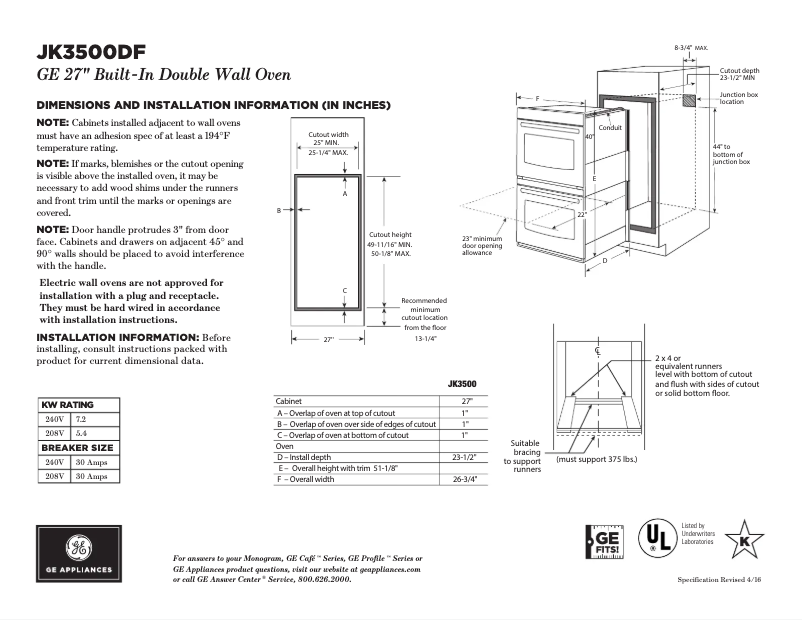 Image de la première page du manuel de l'appareil JK3500DFBB