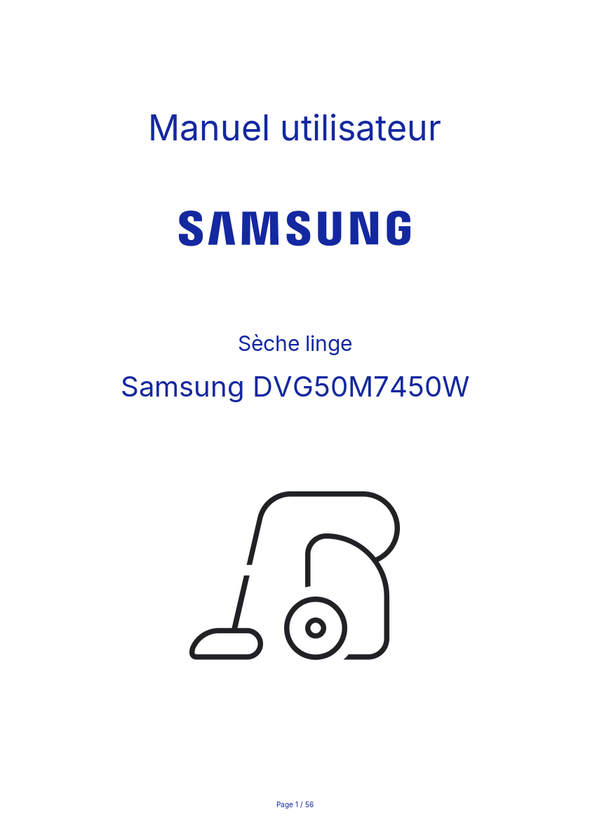 Page n°1 - Manuel utilisateur Samsung DVG50M7450W