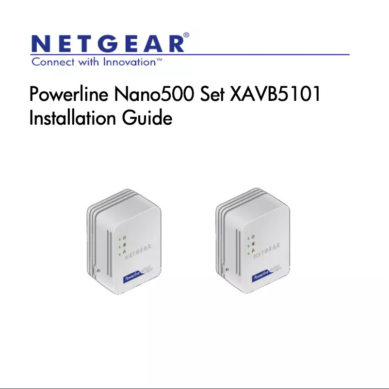 Page n°1 - Guide d'installation Netgear XAV5101