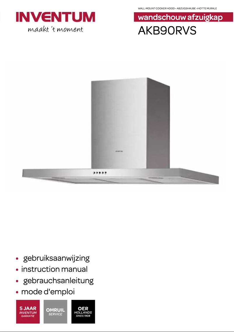 Page n°1 - Manuel utilisateur Inventum AKB90RVS