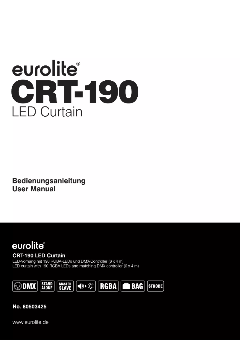 Page n°1 - Manuel utilisateur Eurolite CRT-190