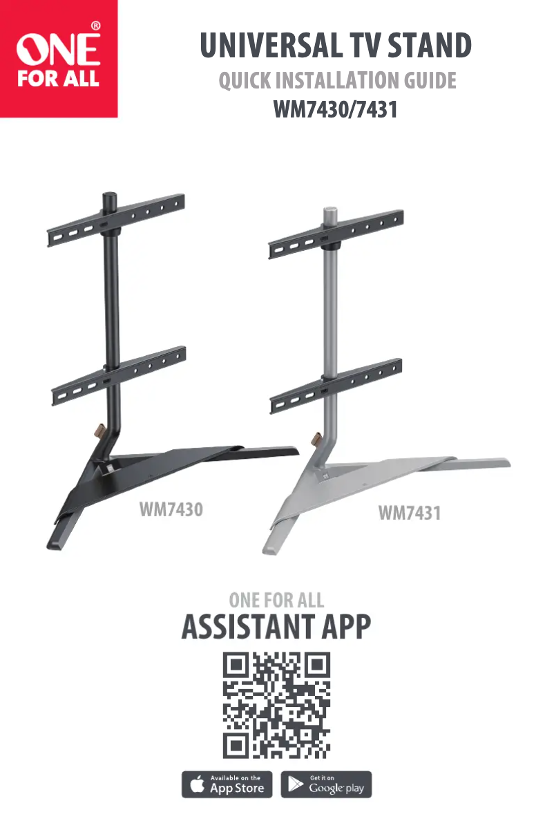 Page 1 de la notice Manuel utilisateur One for all WM 7430