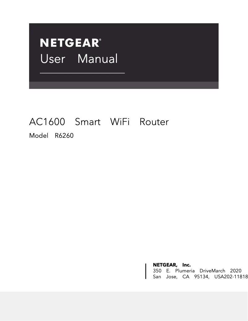 Page 1 de la notice Manuel utilisateur Netgear AC1600