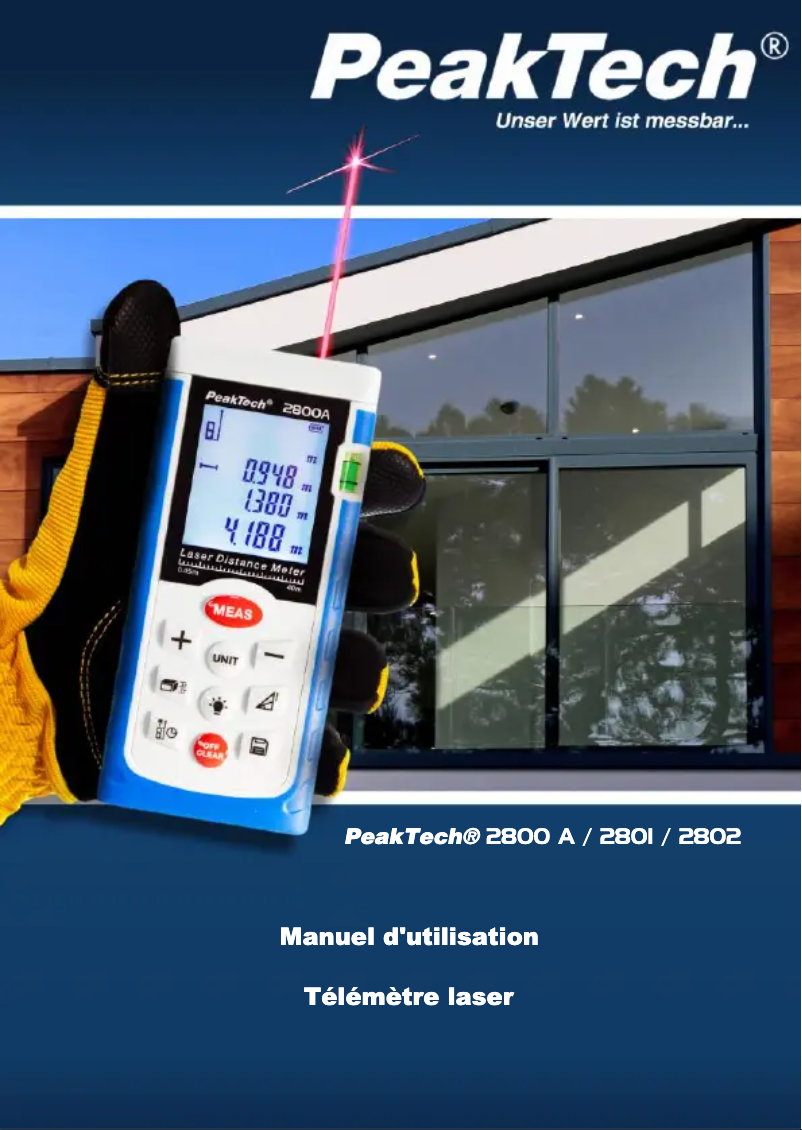 Page 1 de la notice Manuel utilisateur PeakTech 2800 A