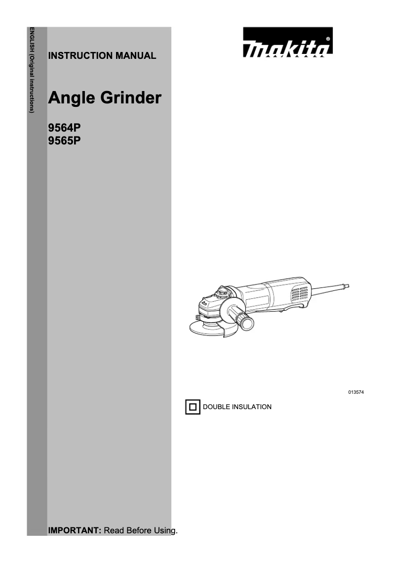 Page 1 de la notice Manuel utilisateur Makita 9564P