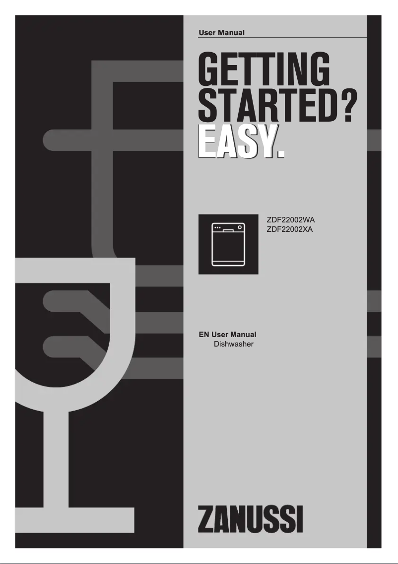 Page n°1 - Manuel utilisateur Zanussi ZDF22002WA